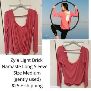 Zyia Light Brick Namaste Long Sleeve T